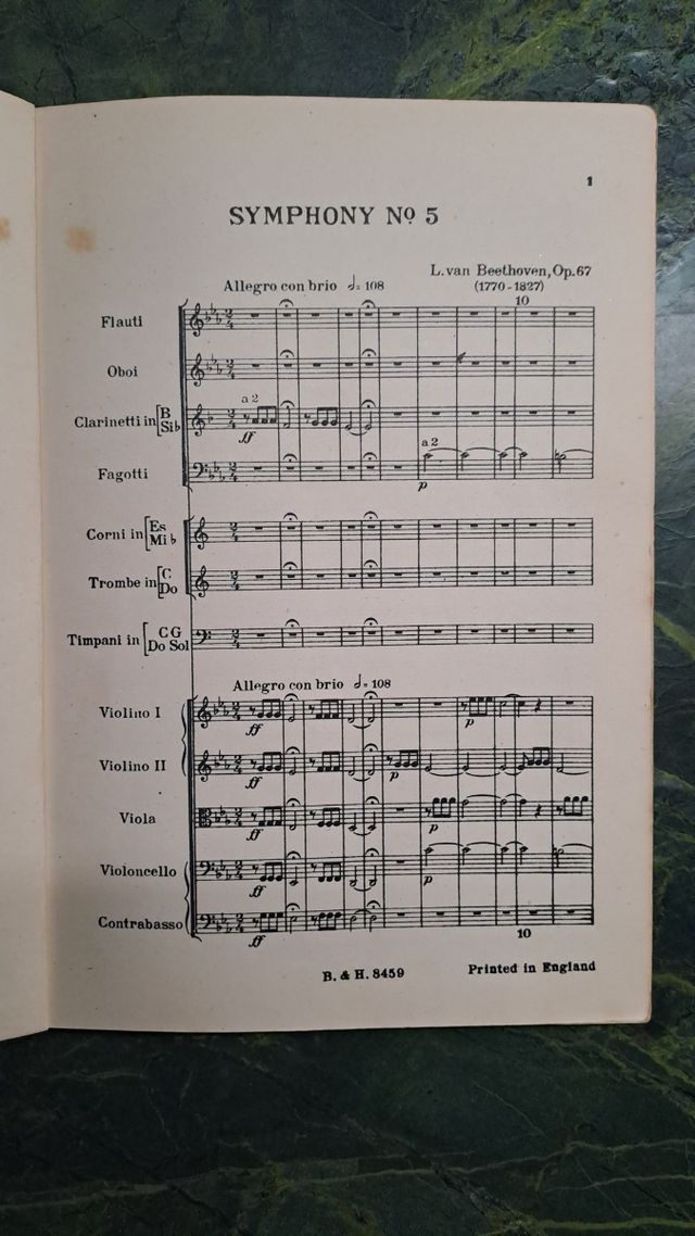 Partitura per Orchestra - Beethoven - Simphony N.5