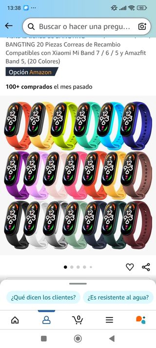 15 correas reloj Xiaomi mi band 5, 6, y 7