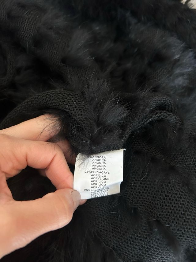 Scialle poncho in Lana Angora