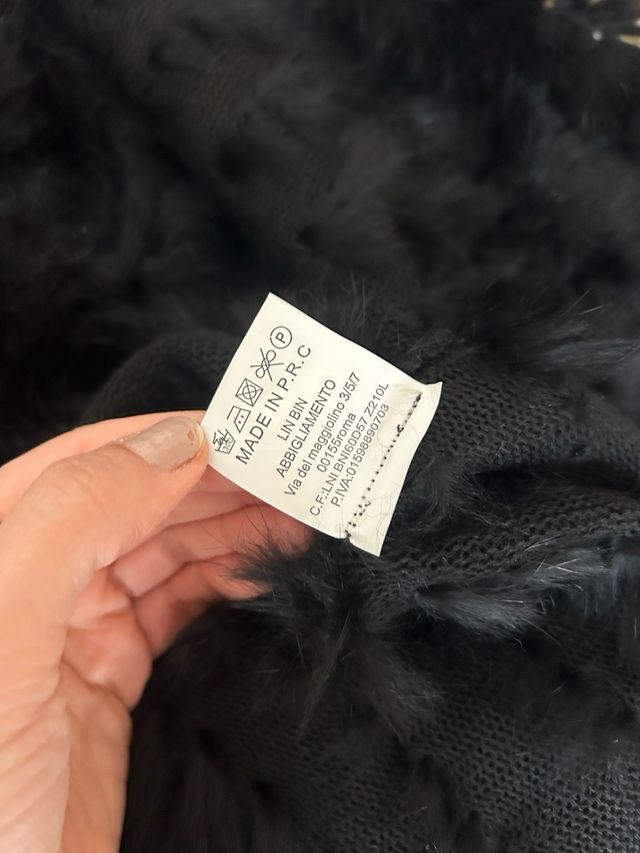 Scialle poncho in Lana Angora