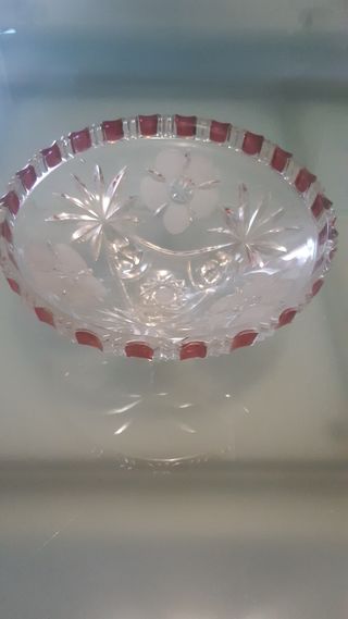 Portafrutta o centrotavola in cristallo