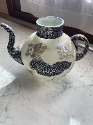 Piatto e caraffa in vetro