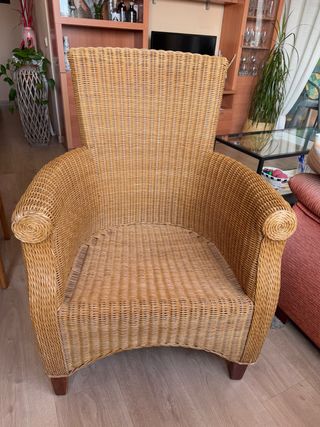 Sillón de mimbre