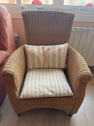 Sillón de mimbre
