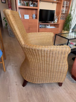 Sillón de mimbre