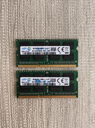 Módulos de memoria RAM para portátil