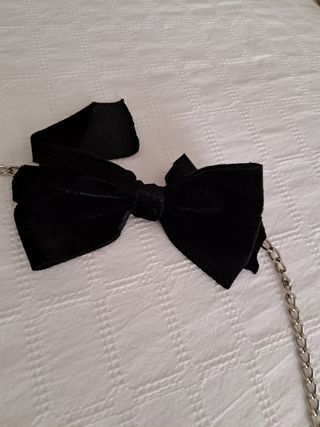 Bolso negro terciopelo de fiesta