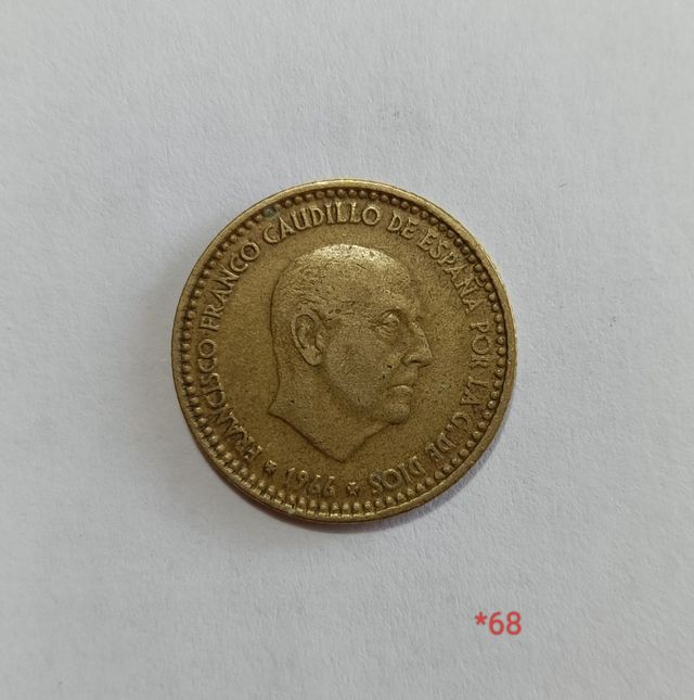 Moneda 1 peseta de 1966*68