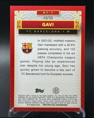 Gavi /50 FC Barcelona Jade Nuevo Año Chino Topps