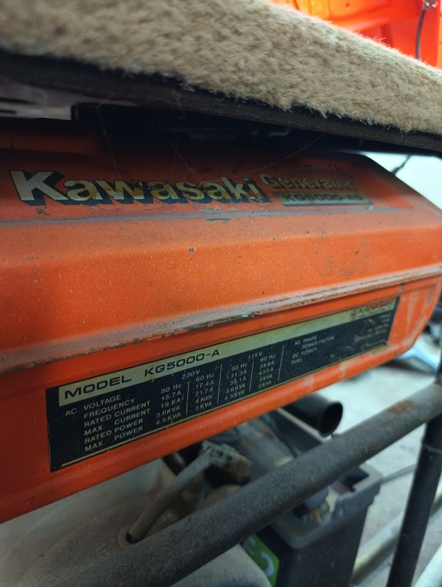 Generador de gasolina Kawasaki.Grupo electrógeno