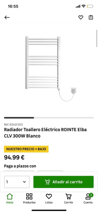 Secatoallas / Radiador eléctrico toallero