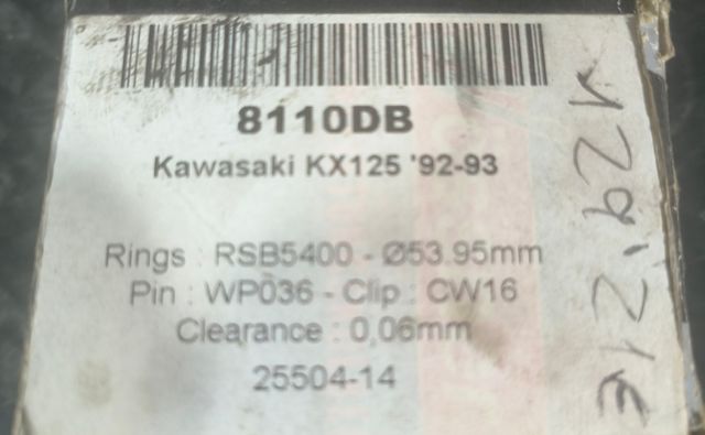 Pistón Kawasaki kx 125 año 92-93