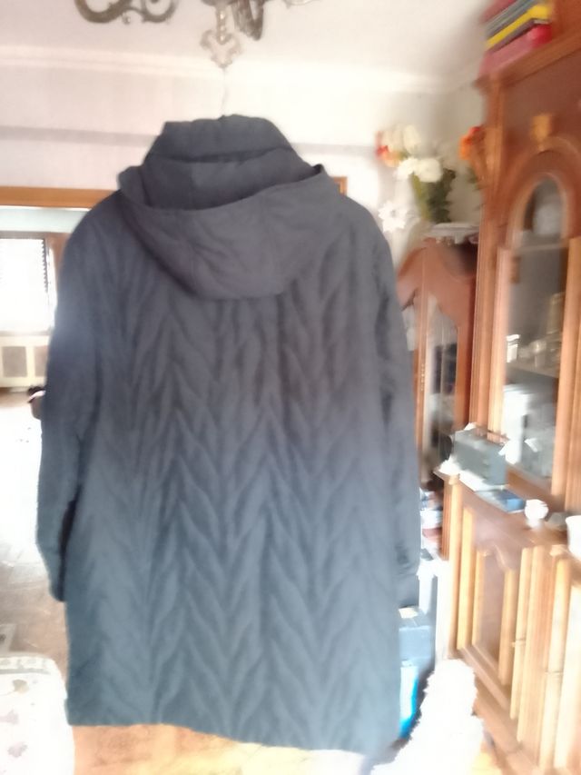 Cappotto lungo donna nero con cappuccio 
