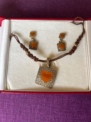 Conjunto colgante y pendiente lotus