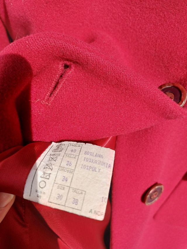 Cappotto cintura lana bordeaux