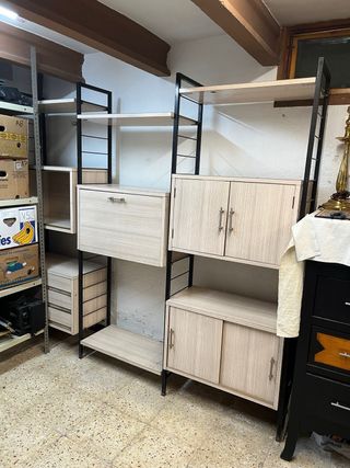 Libreria e tavoli anni '70