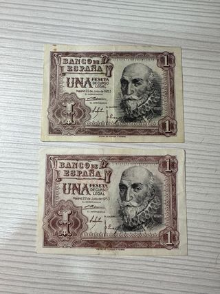 Billete 1 peseta 1953