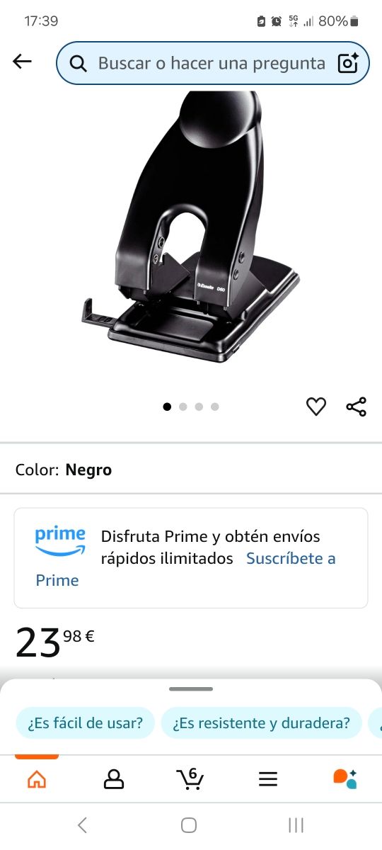 Perforadora 2 agujeros ESSELTE