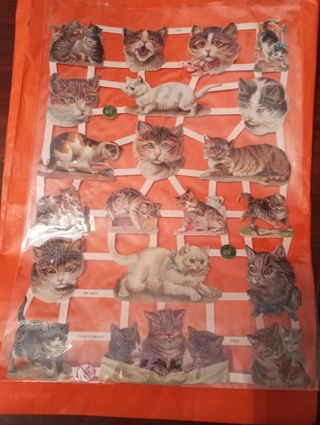 6 laminas de Cromos troquelados años 80