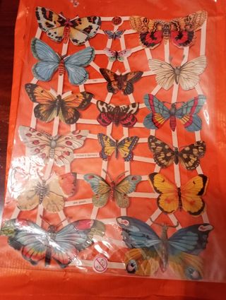 6 laminas de Cromos troquelados años 80