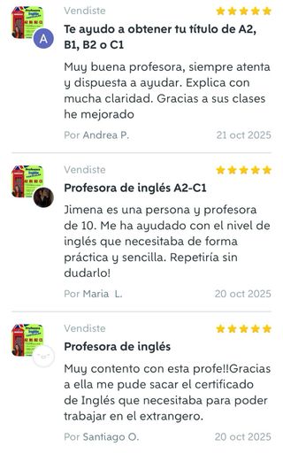 Profesora INGLÉS. A2 B1 B2 C1 clases Aptis