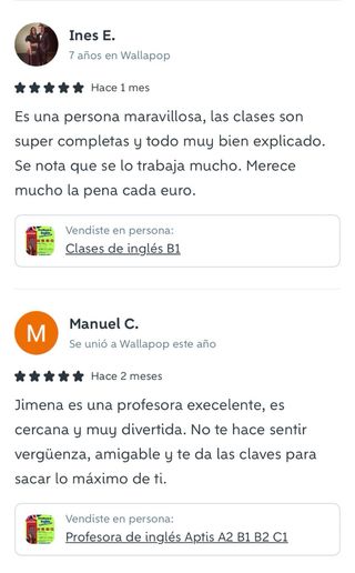 Profesora INGLÉS. A2 B1 B2 C1 clases Aptis