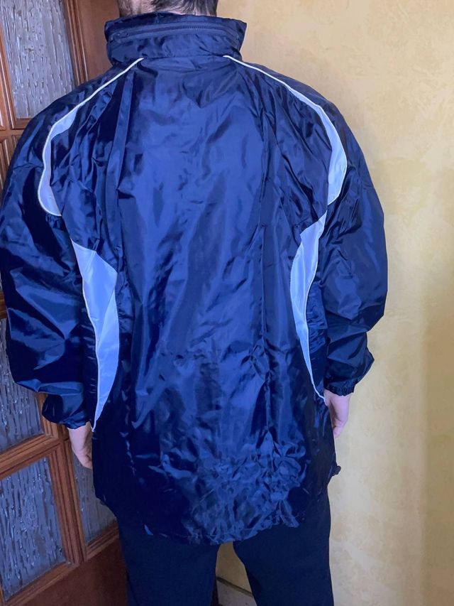 Givova Jacket Rain Pioggia Blue White Impermeabile