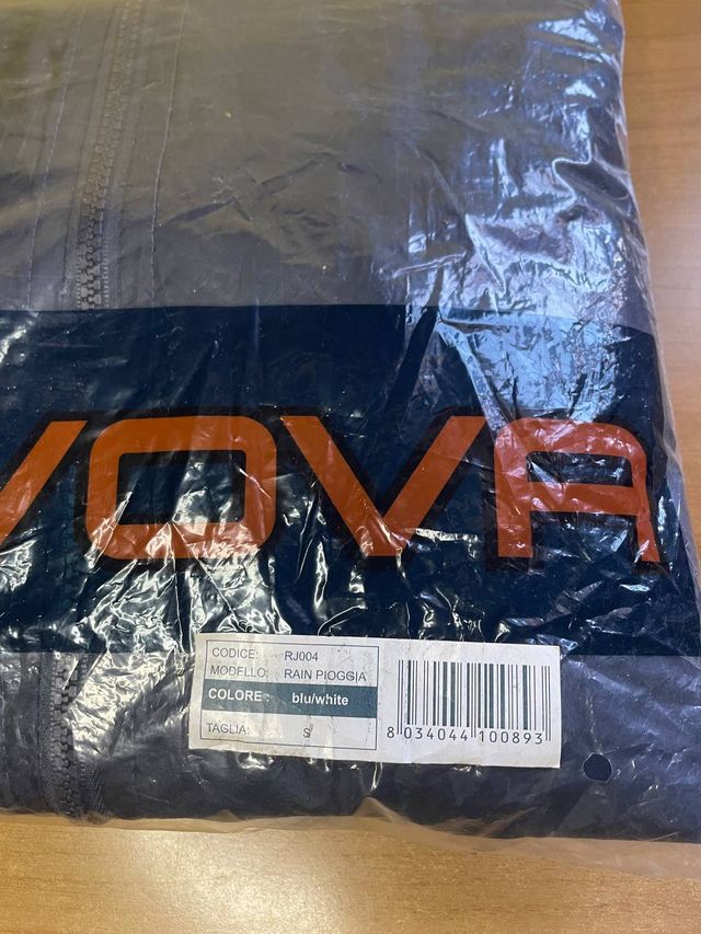 Givova Jacket Rain Pioggia Blue White Impermeabile