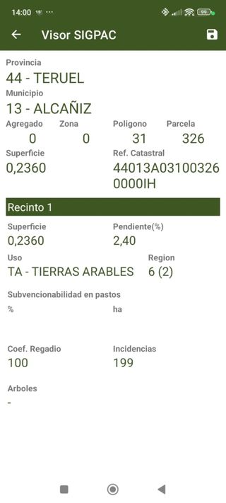 Terreno en Alcañiz con masico