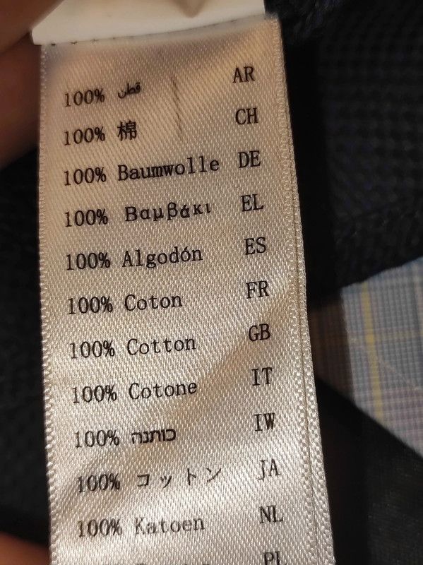 Camisa chico Dan John talla 40 azul marino.