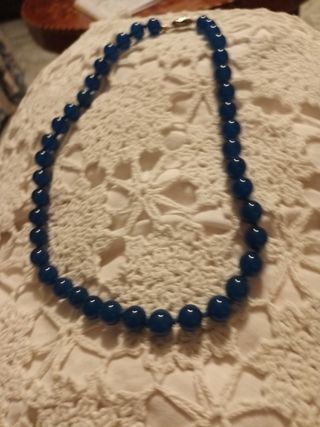 Collana agata blu