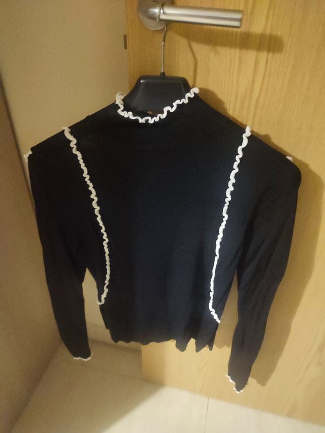 Jersey Mujer MODA negro y blanco