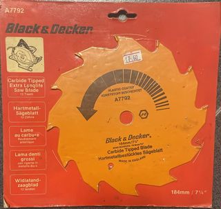 Lame x sega circolare Black & Decker ø184