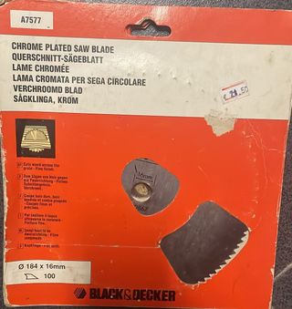 Lame x sega circolare Black & Decker ø184