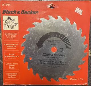 Lame x sega circolare Black & Decker ø184