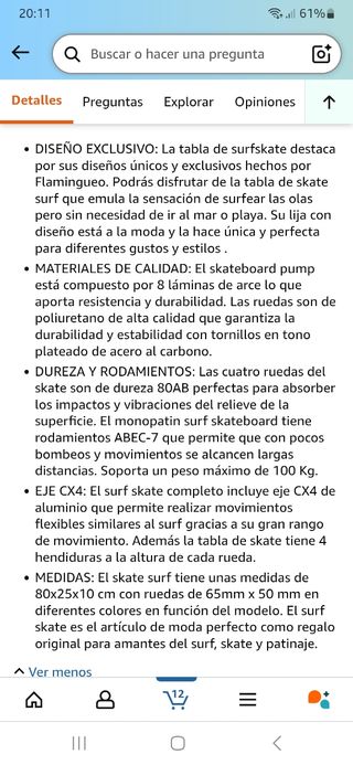 Monopatín skate-surfskate Flamingueo