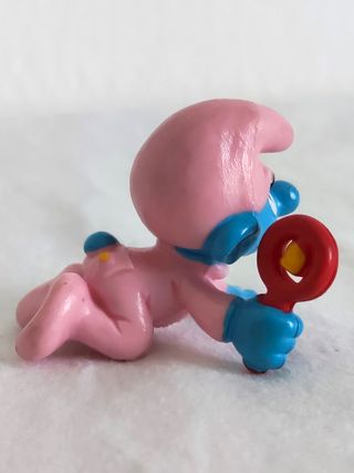 Baby Puffo rosa con pelle colore blu chiaro - 1984