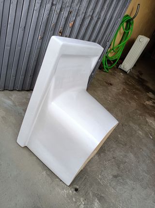 Pila de lavar de porcelana con base para instalar