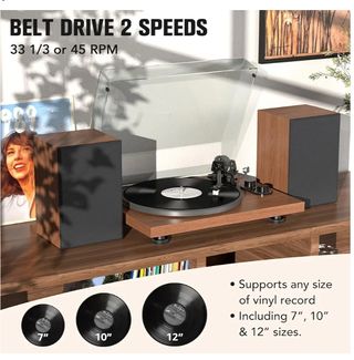 Udreamer Tocadiscos con Bluetooth, Sistema Hi-Fi