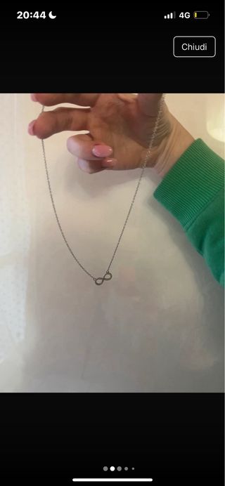 Collana infinito argento