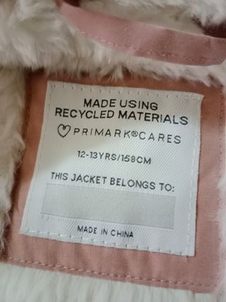 Anorak rosa palo, 12 -13 años, Primark