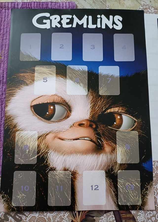 Cartaz frente e verso e autocolantes LOS GREMLINS