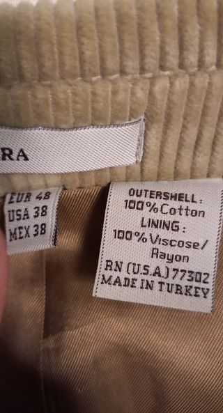 Americana de pana beige