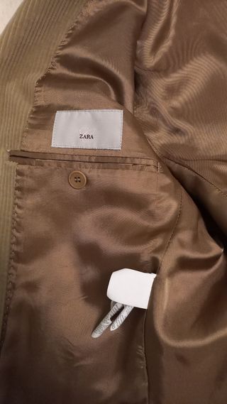 Americana de pana beige