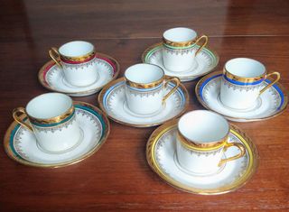 Juego de café o té porcelana francesa Limoges