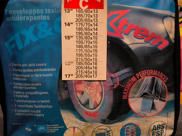 Cadenas de tela para la nieve