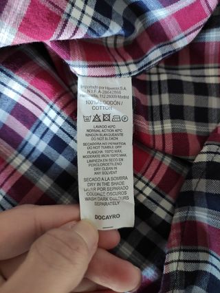 Camisa cuadros hombre Talla L