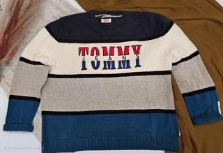 Jersey Tommy Hilfiger azul y gris
