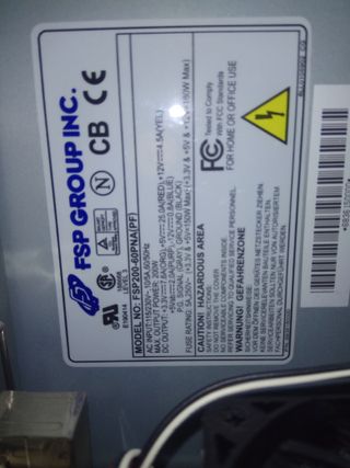 fuente alimentacion 200w para placas pentium 3