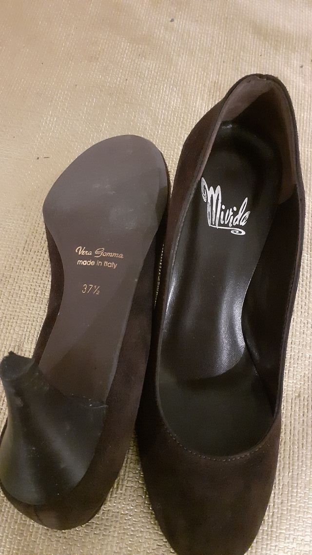 Scarpe décolleté marrone scuro n. 37 e 1/2